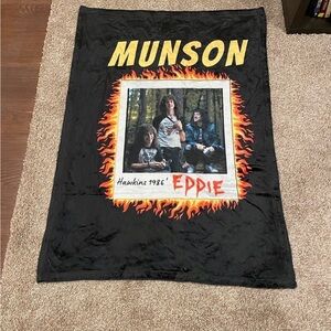 Stranger things Eddie munson kids velveteen blanket